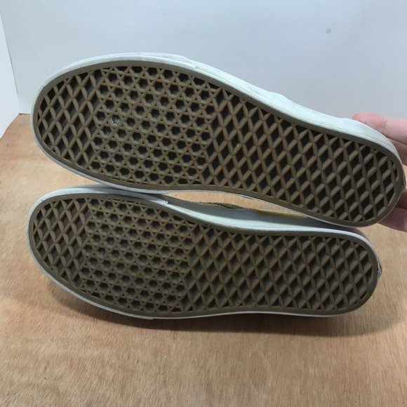 VANS Slip-On Women Size 9.5 Gold Canvas Skate Shoe - Picture 7 of 9